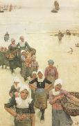 Sir George Clausen,RA Fisher Girls on the Beach (mk46) oil painting